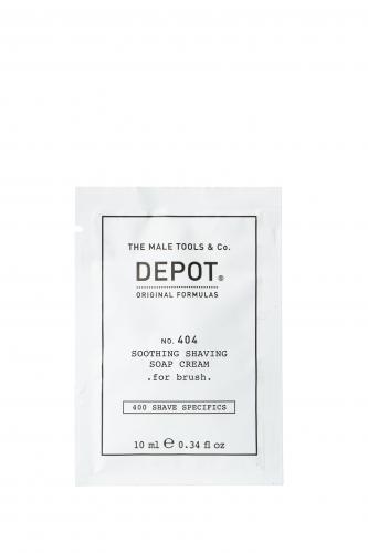 Depot No. 404 Soothing Shaving Soap Cream For Brush 10ml Sachet (10 Stk. gebündelt)